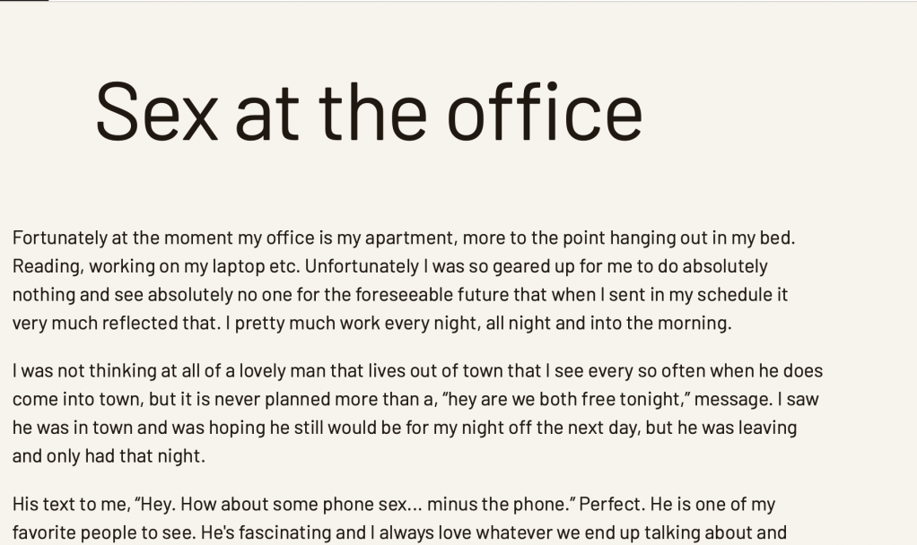 Sex at the&nbsp;office