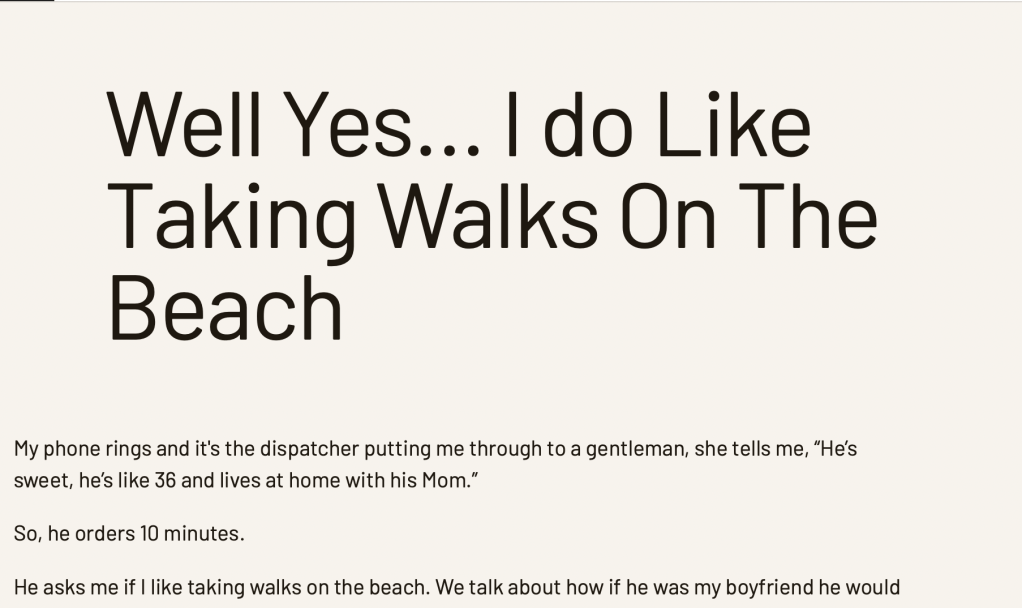 Well Yes… I do Like Taking Walks On The&nbsp;Beach