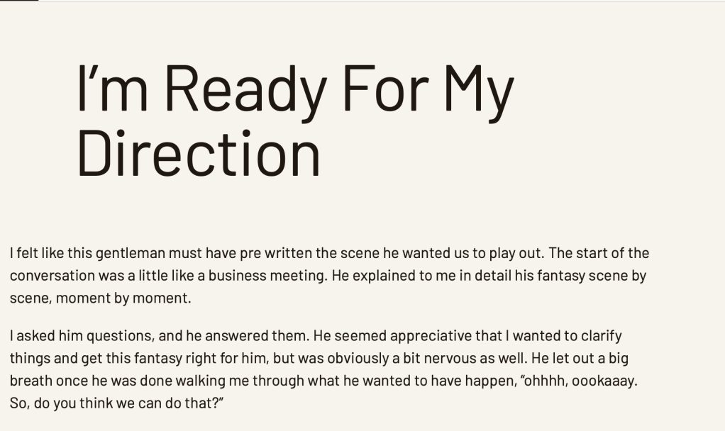 I’m Ready For My&nbsp;Direction